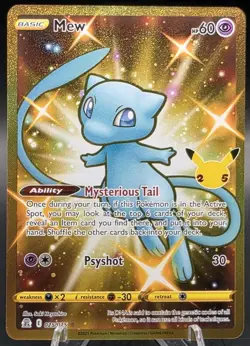 POKEMON CELEBRATIONS 25th ANNIVERSARY GOLD MEW FULL ART 025/025 NM/Mint - Image 1