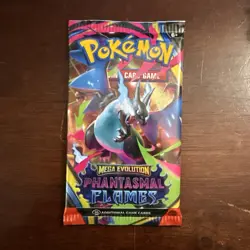 Pokemon Mega Evolution Phantasmal Flames Sleeved Booster Pack - Image 1