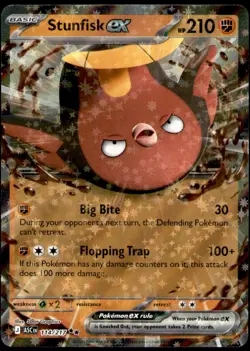 Stunfisk ex 114/217 Double Rare Ascended Heroes Pokemon Holo Near Mint - Image 1