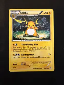 Raichu 49/162 Rare BREAKthrough Pokemon Near Mint - Image 1