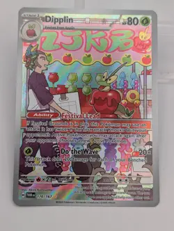 Pokemon Dipplin 170/167 Illustration Rare Twilight Masquerade Full Art NM ENGLSH - Image 2