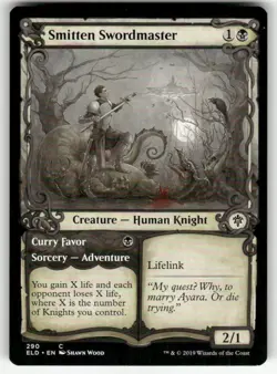 SMITTEN SWORDMASTER (SHOWCASE) #290 MTG THRONE OF ELDRAINE - Image 1