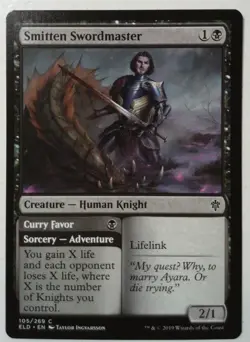 Smitten Swordmaster *Common* Magic MtG x1 Throne of Eldraine - Image 1