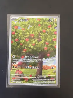 Pokemon TCG Applin illustration Rare 185/167 SV06: Twilight Masquerade - Image 1