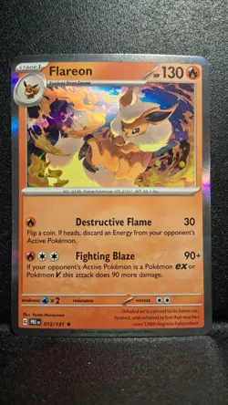 Flareon #013/131 Holo Rare Prismatic Evolutions PRE EN Pokemon Scarlet & Violet - Image 1