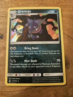 Pokemon TCG Greninja Holo Rare Card Unbroken Bonds 117/214 - Image 1