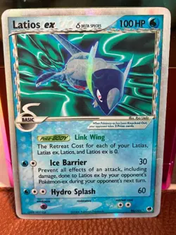 Latios Ex 96/101 Dragon Frontiers Delta Species Lp Holo Pokemon - Image 1
