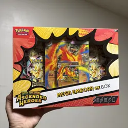 POKEMON MEGA EVOLUTION ASCENDED HEROES MEGA EMBOAR EX PROMO BOX - Image 1