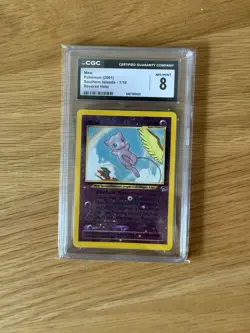 CGC 8 NM/MINT Mew 2001 Southern Islands 1/18 Reverse Holo Pokemon Card - Image 1
