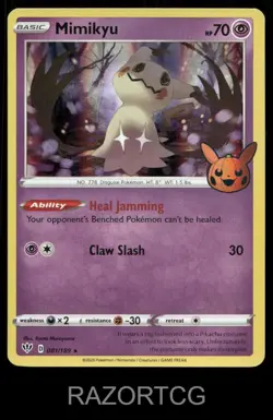 MIMIKYU 081/189 HOLO P TRICK OR TRADE BOOSTER POKEMON LP - Image 1