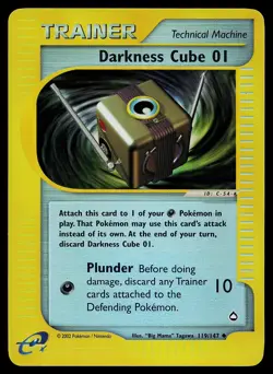 Pokemon Card - Darkness Cube Aquapolis 119 Reverse Holo Uncommon - Image 1
