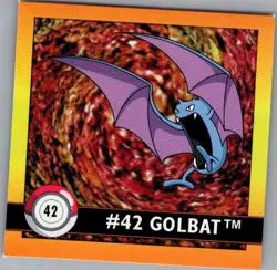 1999 Pokemon Series 1 Artbox Sticker Card - Golbat #42 - NM - Image 1