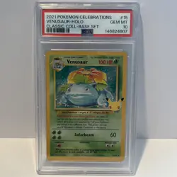 Pokemon TCG Celebrations Venusaur Holo Rare Card #15/102 PSA 10 - Image 1
