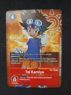 Digimon Card Game Tai Kamiya (Box Topper) BT1-085 EN - Image 1