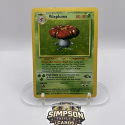 Pokemon: Vileplume Error Missing Symbol Jungle Set Holo 15/64 Rare Card Misprint - Image 1