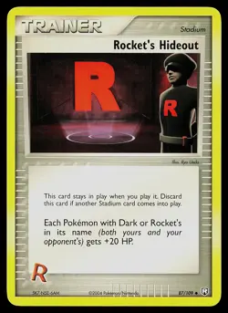 Pokemon Card - Rocket's Hideout Team Rocket Returns 87/109 Uncommon - Image 1
