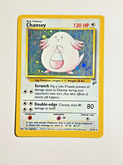 Chansey (SWIRL) Base Set 2 Holo Rare No. 3/130 Pokemon Card - 1999 - 2000 - Image 1