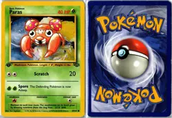 Pokemon Card - Paras Jungle 59/64 1999 Common 1st Edition Heavily Played - Image 3