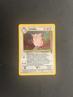 Pokemon 1999 TCG Clefable Base Set 2 Holo Unlimited Rare Card #5/130 SWIRL - Image 1