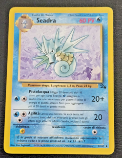 SEADRA 42/62 Fossil Pokemon Card ( 1999 Vintage Pokemon LP ) - Image 1