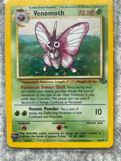 Pokemon Holo Card - Venomoth 13/64 Jungle Holo Rare Unlimited (1999) - Image 1