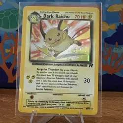 Pokemon Dark Raichu Holo TCG Card 83/82 Secret Rare, Excellent LP (Excellent) - Image 1