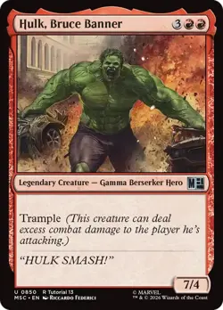 Hulk, Bruce Banner - #850 - CMR: Marvel Super Heroes - CUC NM MTG - Image 1