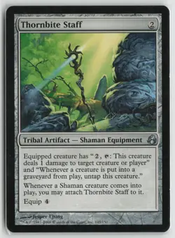 Thornbite Staff Lightly Played 145 Morningtide Magic: The Gathering - Image 1