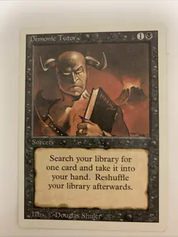 MTG NM Demonic Tutor Revised 3rd Edition Free Shipping In The US With Tracking - Image 1