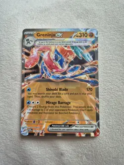 Pokemon TCG Greninja ex Scarlet & Violet-Twilight Masquerade 106/167 Holo Double - Image 1