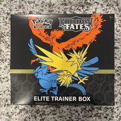 Pokemon Hidden Fates Elite Trainer Box ETB SEALED Sun & Moon + Magnetic Case - Image 2