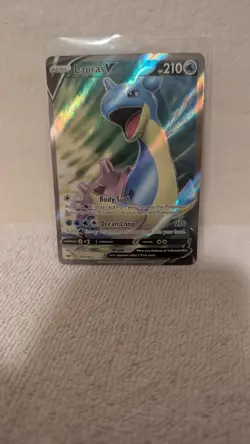 Lapras V (Full Art) 189/202 Swsh01: Sword & Shield Holo TCG Pokemon Card - Image 3