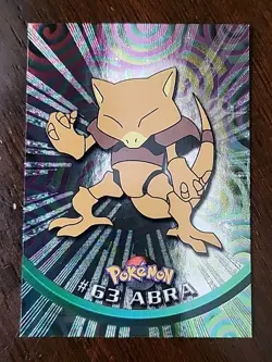 NM! RAYS HOLO FOIL 1999 Topps Pokemon Series 1 - #63 Abra Black Logo - Image 1