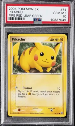 2004 POKEMON EX FIRE RED & LEAF GREEN #74 PIKACHU PSA 10 - Image 1