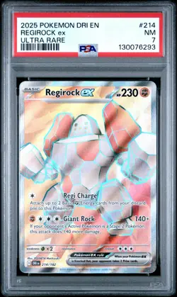 2025 POKEMON DRI EN-DESTINED RIVALS ULTRA RARE #214 REGIROCK EX PSA 7 - Image 1