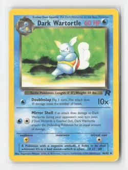 Dark Wartortle 46/82 Uncommon Team Rocket Pokemon Heavily Played - Image 1