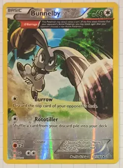 Bunnelby Omega 121/160 MP Reverse Holo Uncommon Pokemon XY - Primal Clash PRC - Image 1