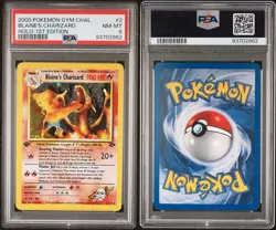 2000 Pokemon Blaine's Charizard Gym Challenge 1st Edition Holo Rare #2 PSA 8 - Image 5