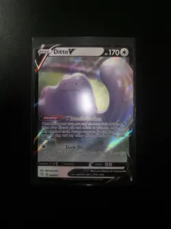 Pokemon TCG Ditto v Shining Fates Holo Ultra Rare Card 050/072 - Image 1