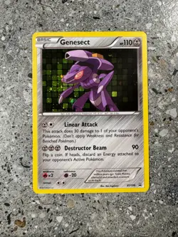 Pokemon TCG Cards Genesect XY196 Black Star Promo Holo - Image 1
