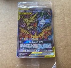 Moltres Zapdos & Articuno GX SM210 Pokemon Hidden Fates FULL ART Promo SEALED - Image 1