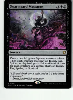 Swarmyard Massacre 20 Rare Commander: Bloomburrow Magic: The Gathering LP - Image 1