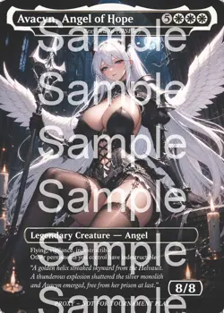 Magic the Gathering Alter Waifu Anime - Avacyn, Angel of Hope - Front only Print - Image 2