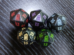MTG , Marvel Super Heroes, Spindown D20 dice each one (5 dice in total) - Image 1