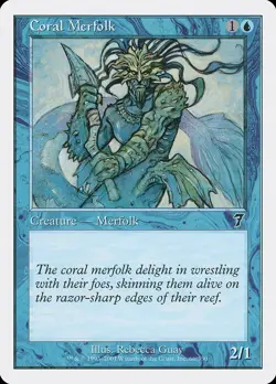 MTG - Coral Merfolk [Seventh Edition] - Image 1