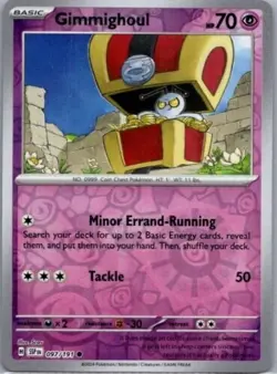 Gimmighoul 097/191 Reverse Holo Surging Sparks SSP Pokemon Card NM - Image 1