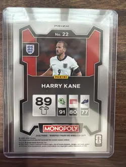 2026 Panini Prizm Monopoly Fifa World Cup - Harry Kane #22 Gold Cracked Ice... - Image 2