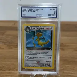 Pokemon TCG Dark Dragonite Rare 22/82 Team Rocket Regular Eng AGS 8 - Image 1