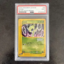 2002 Pokemon League Celebi 50/53 Wotc PSA 9 Black Star Promo Rare Low Pop - Image 2