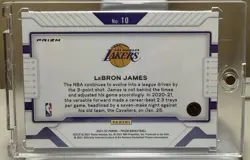 2021-22 Panini Prizm Widescreen LeBron James Los Angeles Lakers Insert #10 - Image 2